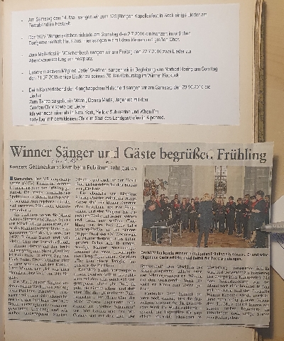 2015_2016 - Taetigkeitsbericht - Seite 2 mit Zeitungsbericht Konzert in Gem&uuml;nden