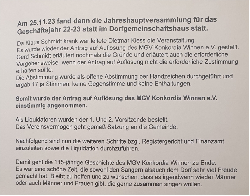 2023 - Jahreshauptversammlung 2022-2023
